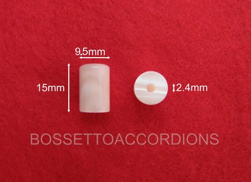 Accordion Bass Buttons Pistons White Pearl 9.5x15 - Picture 2 of 2