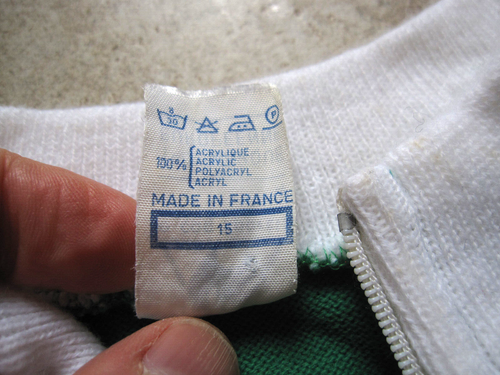 Maillot Cycliste Le Coq Sportif Acrylique 70'S vert vintage shirt - 4 / L - Picture 4 of 5