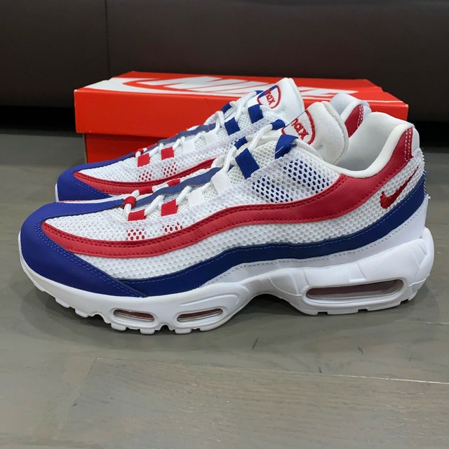 nike air max 95 white deep royal blue gym red