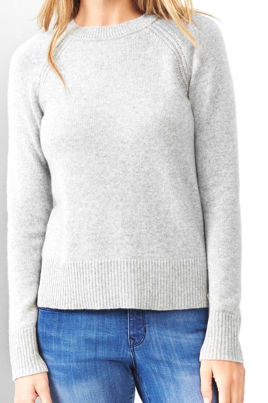 NWT $148 GAP Crew Neck Cashmere Sweater Pullover Size XS