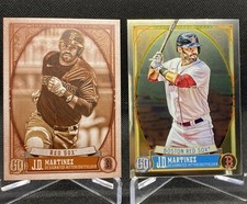 2021 Topps Gypsy Queen JD Martinez Sepia /99 + Chrome Box Topper Red Sox