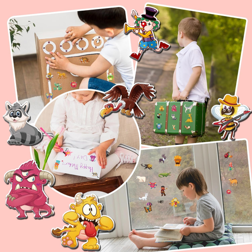 6Set Reusable Sticker Books for Kids 1-3 2-4 Years Old, 3D Puffy Stickers Books - Picture 5 of 12