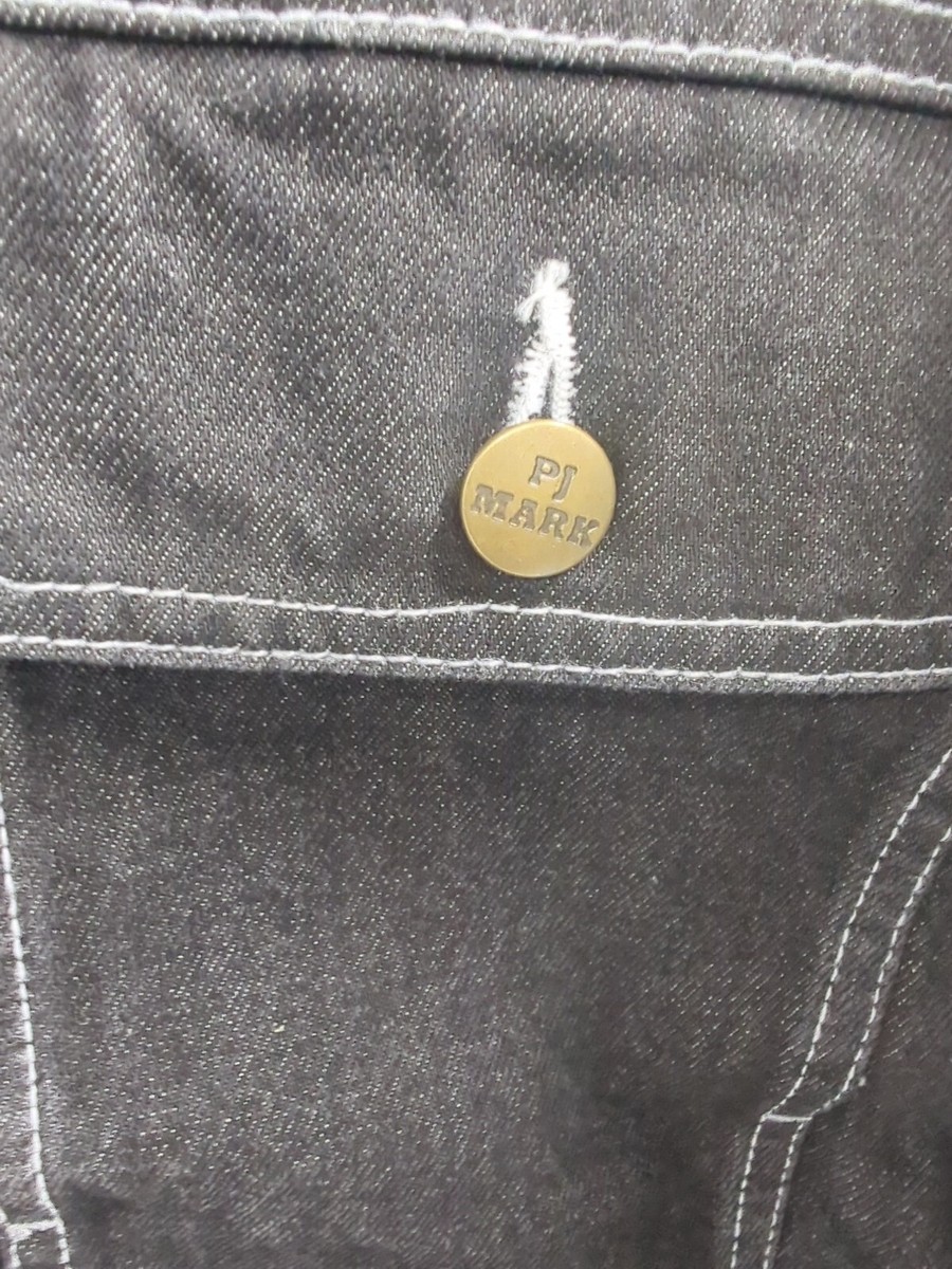PJ Mark Jacket Men Large Denim Black Jean Jacker USA Retro