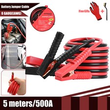 5M Heavy Duty Jump Leads 500 AMP Car Van Battery Starter Booster Cables Jumper .