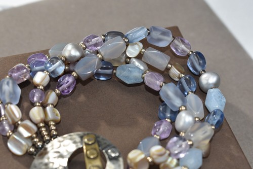 Pulsera Silpada Plata Esterlina Cuarcita, Amatista, Perla, Latón B2223 $129 - Imagen 11 de 12