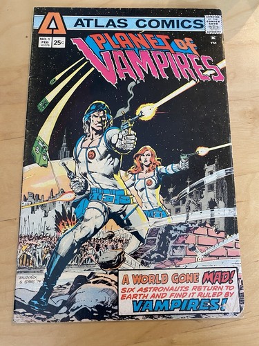 Planet Of Vampires #1  1975  Atlas Comic Neal Adams Cover 2.0 Grade