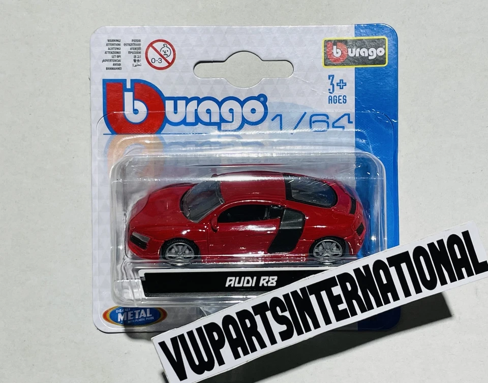 Audi R8 Street Fire 1:64 Scale Model Car Toy Childs Kids Dads Gift Present - Image 2 of 4