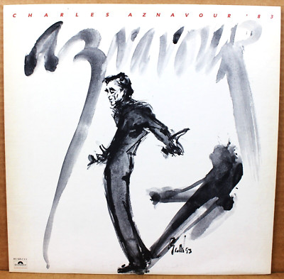 CHARLES AZNAVOUR ~ Charles Aznavour '83 ~ 1983 Polydor LP  Sharp VG++
