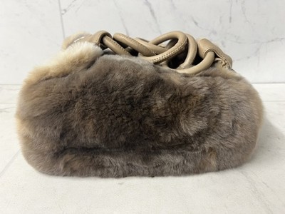 Chanel Ombre Orylag Rabbit Fur Bag Beige - Authentic (PO1017393
