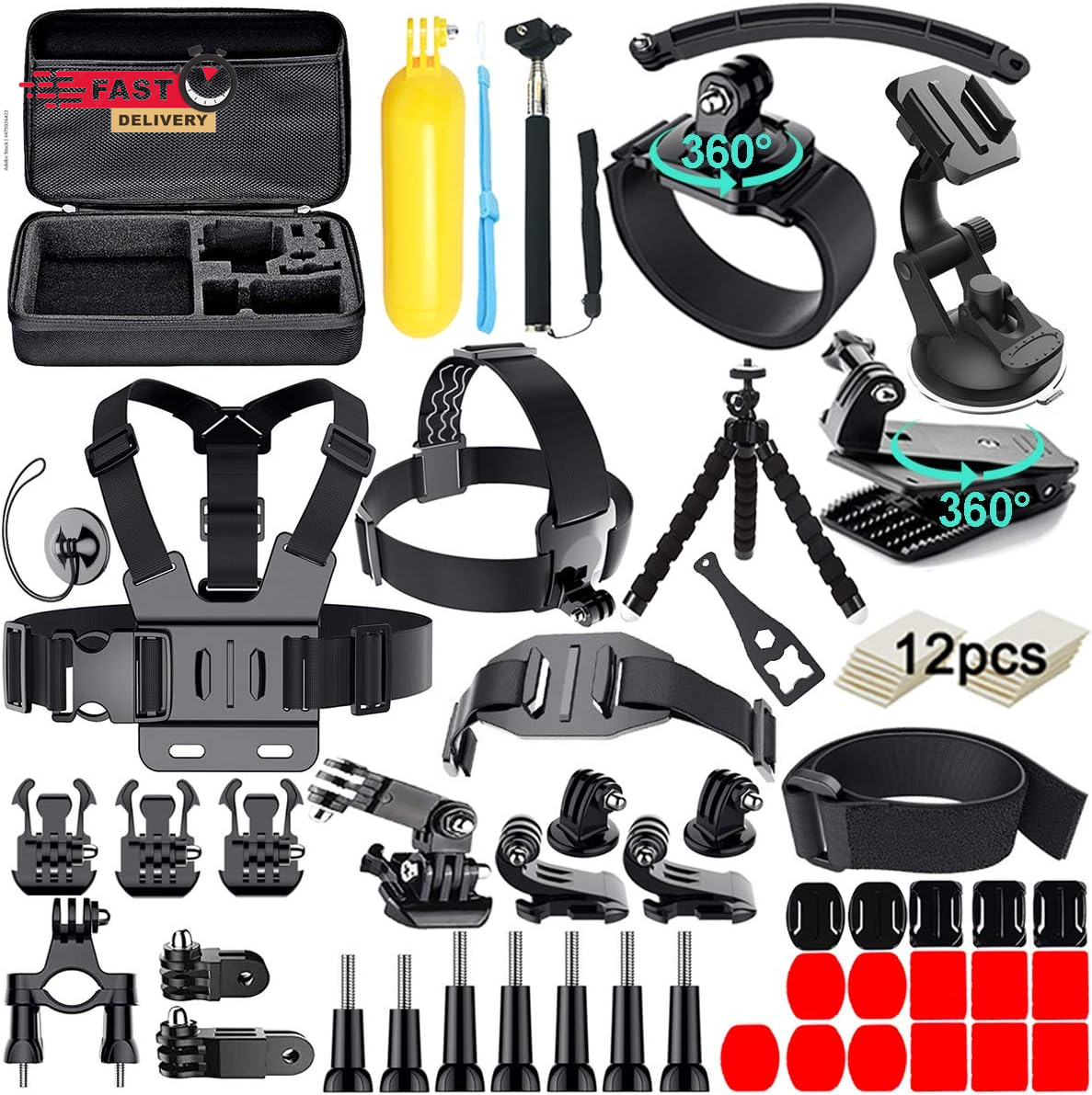 61 in 1 Action Camera Accessories Kit for Gopro Hero 13 12 11 10 9 8 7 6, Gopro