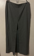 Abercrombie Fitch Gray And White Stripe Pinstripe Skirt Size Small, NWT