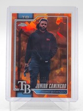 JUNIOR CAMINERO 2026 TOPPS CHROME SAPPHIRE ORANGE IMAGE VARIATION /25 #130 Q0895
