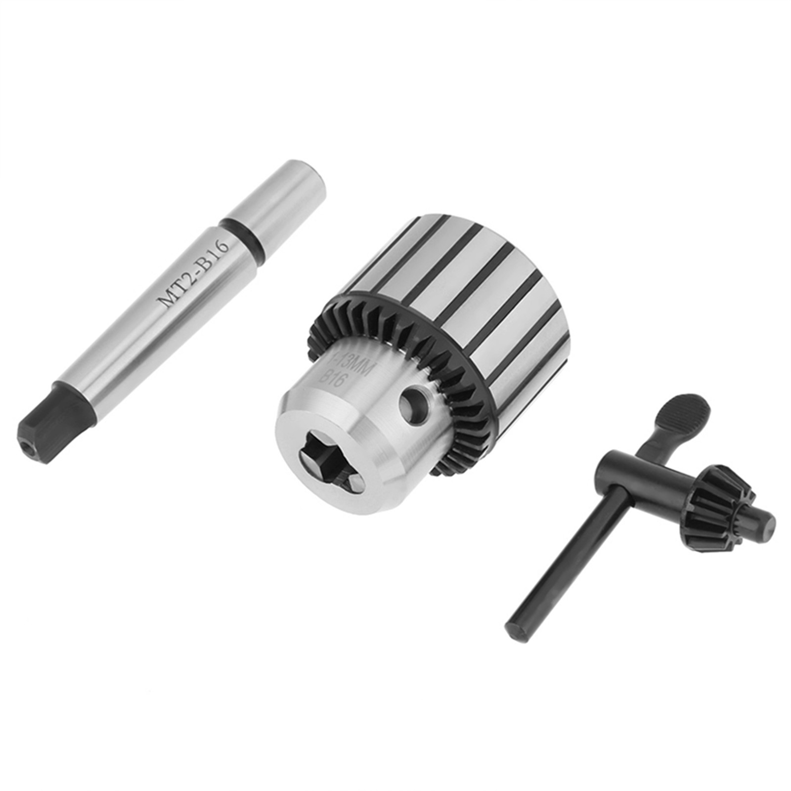 `1-13mm Capacity CarbideSteel MT2-B16 Arbor Key Type Chuck Mini Lathe Tool