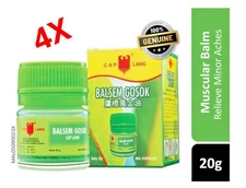 4x Eagle Brand Balsem Gosok 20g | Muscle Pain, Headache & Cold Relief Balm