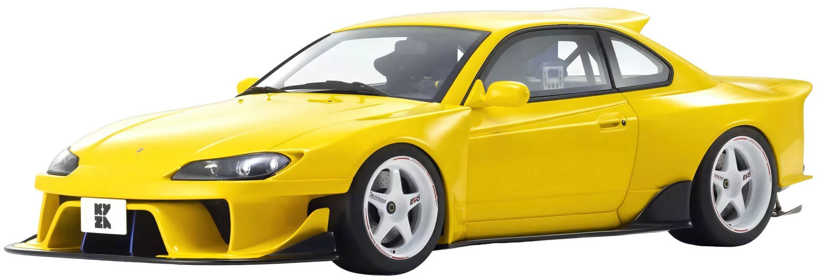 Nissan Silvia S15 Khyzyl Saleem Yellow 1/18 Scale Model Car Samurai Kyosho NIB