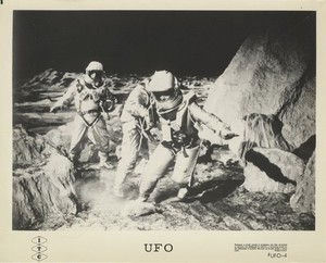 UFO Original 8x10 Photo ITC Gerry Anderson 1970 TV series Astronauts on moon