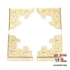 10Pcs Metal Embossed Decorative Box Corner Protectors Covers - Vintage Gold