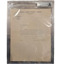 1931 Signed Auto Autograph Letter PCHL Frank Patrick BAS Portland Buckaroos