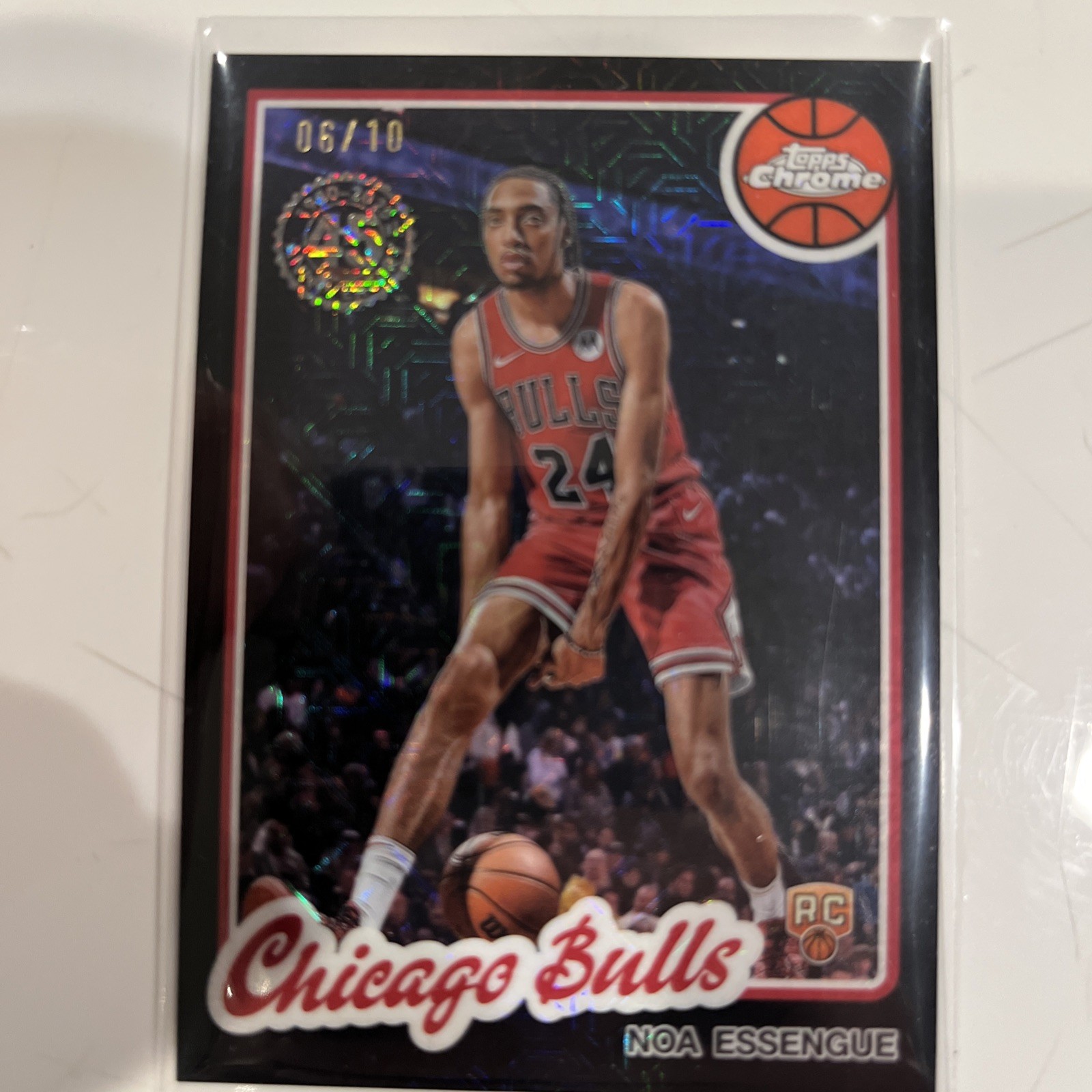 2025 Topps Basketball Noa Essengue 1980/1981 Silver Pack Black Mojo Reflector/10