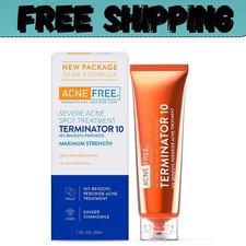 Terminator 10 Acne Spot Treatment with Benzoyl Peroxide 10 Maximum Strength 1Ct