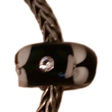 LAA trollbead  Black   Flower Diamond Trollbe...