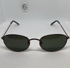 Vintage-Style Round Metal Sunglasses Gold/Bronze Frame Dark Green Lens