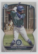 2023 Bowman Chrome Prospects Refractor 367/499 Martin Gonzalez #BCP-28 0w27