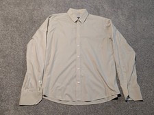 Versace Shirt Mens 44 17 1/2 Off White Collection Moda Dress French Cuff 