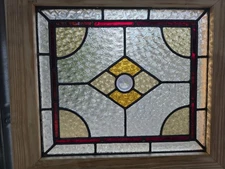 ANTIQUE ENGLISH STAINED GLASS WINDOW