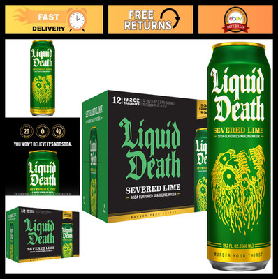 Sparkling Water - Severed Lime Flavor, Low Sugar, No Artificial Sweeteners, 19.2