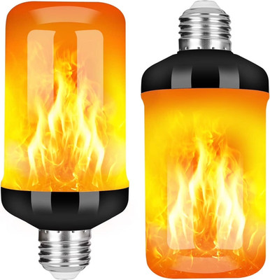4 Modes Fire Flame Light Bulbs with Upside down Effect, E26 Base  (2 Pack)