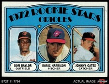 1972 Topps #474 Don Baylor / Roric Harrison / Johnny Oates Orioles RCs RC 5 - EX
