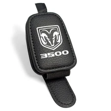 RAM 3500 Rectangle Black Leather Magnetic Sunglass Sun Visor Holder