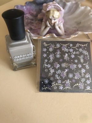 Deborah Lippmann Nagellack, Grauton. Waking up in Vegas  und Glitzer Tattoos.Neu