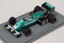 1:43 Spark S7286 Tyrrell 011 F1 United States Grand Prix 1983 Winner #3