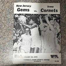 WBL New Jersey Gems Vintage Defunct Circa 1979 Team Logo Basketball Program