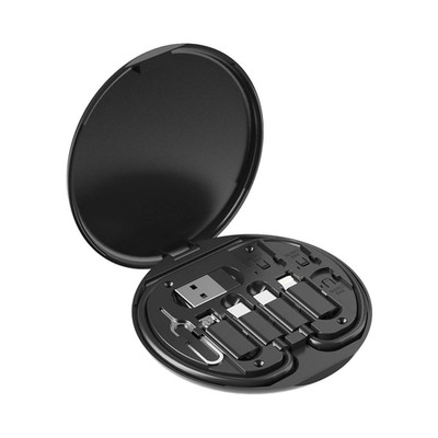 Multifunktionale Datenkabel Aufbewahrungsbox Adapter für IOS Geräte, USB-C und Micro-