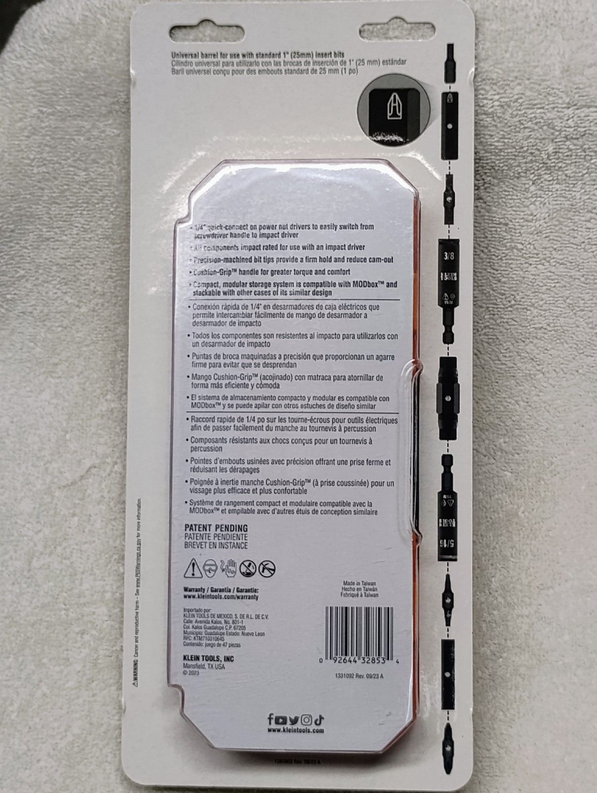 Klein 32501HD KNECT Impact-Rated Multi-Bit Screwdriver/Nut Driver 47 piece Set