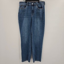 Judy Blue Ankle Straight Leg Jeans Medium Wash High Rise Size 11/30
