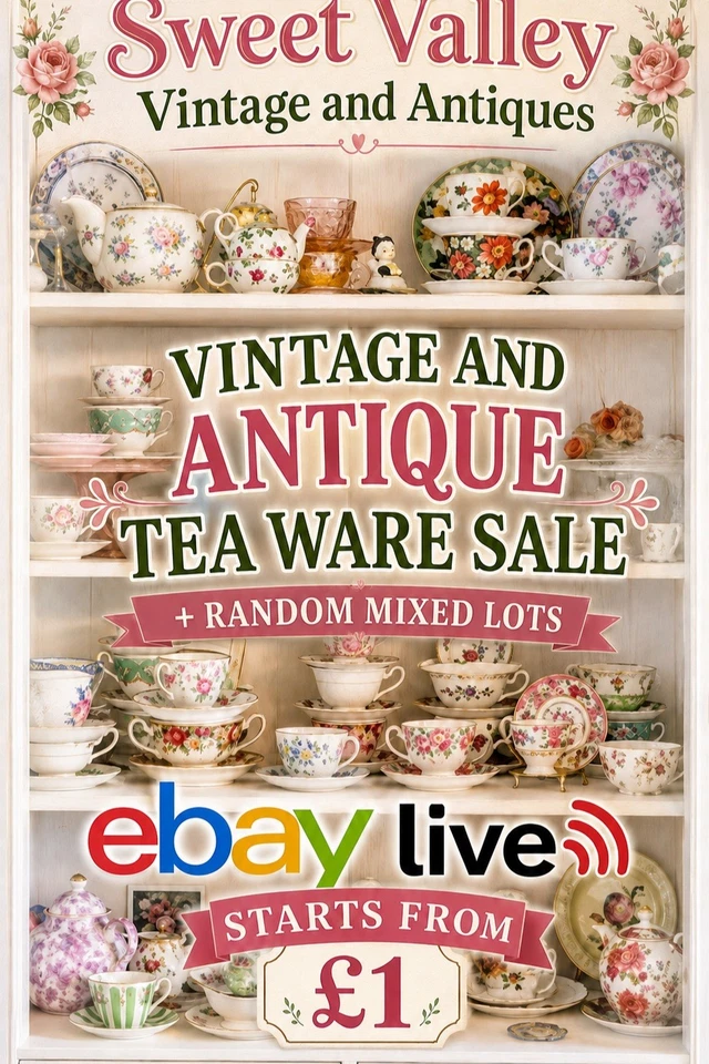 Vintage and antique tea ware sale and random mixed lots. Starts from £1