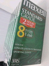 Maxell 8 Hour T-160 VHS Sealed Blank Video Cassette Tapes LOT OF 6