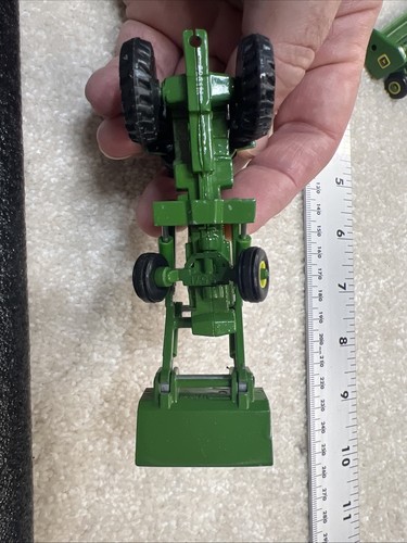 John Deere Diecast Tractor With Mower And Bucket Ertl 1/64 Scale C15 - Picture 10 of 10