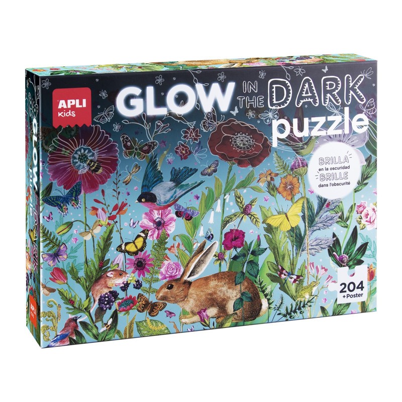Puzzle enfant nature Apli Kids de 204 pièces illustrées en carton rigide recyclé