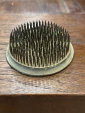 Vintage Round Heavy Metal Spike Flower Floral Frog 3  