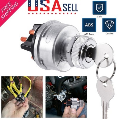 Universal Ignition Key Starter Switch With 2 Keys For Car Truck Tractor Trailer