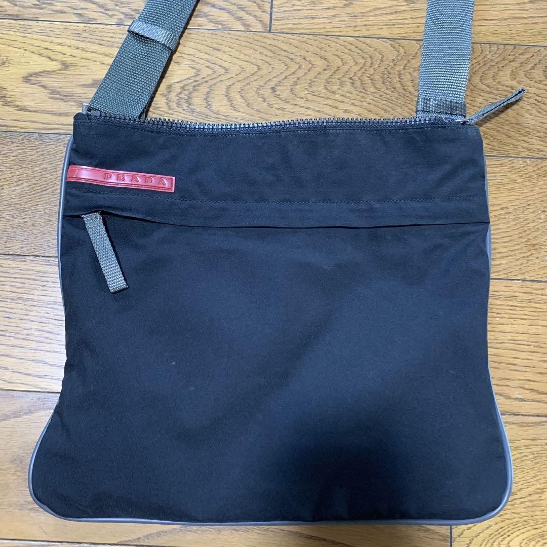Prada Black Nylon Sacoche Bag From Japan