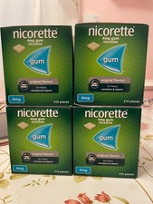 Nicorette 4mg Original Flavor Chewing Gum - 4 Packs of 210 pieces each
