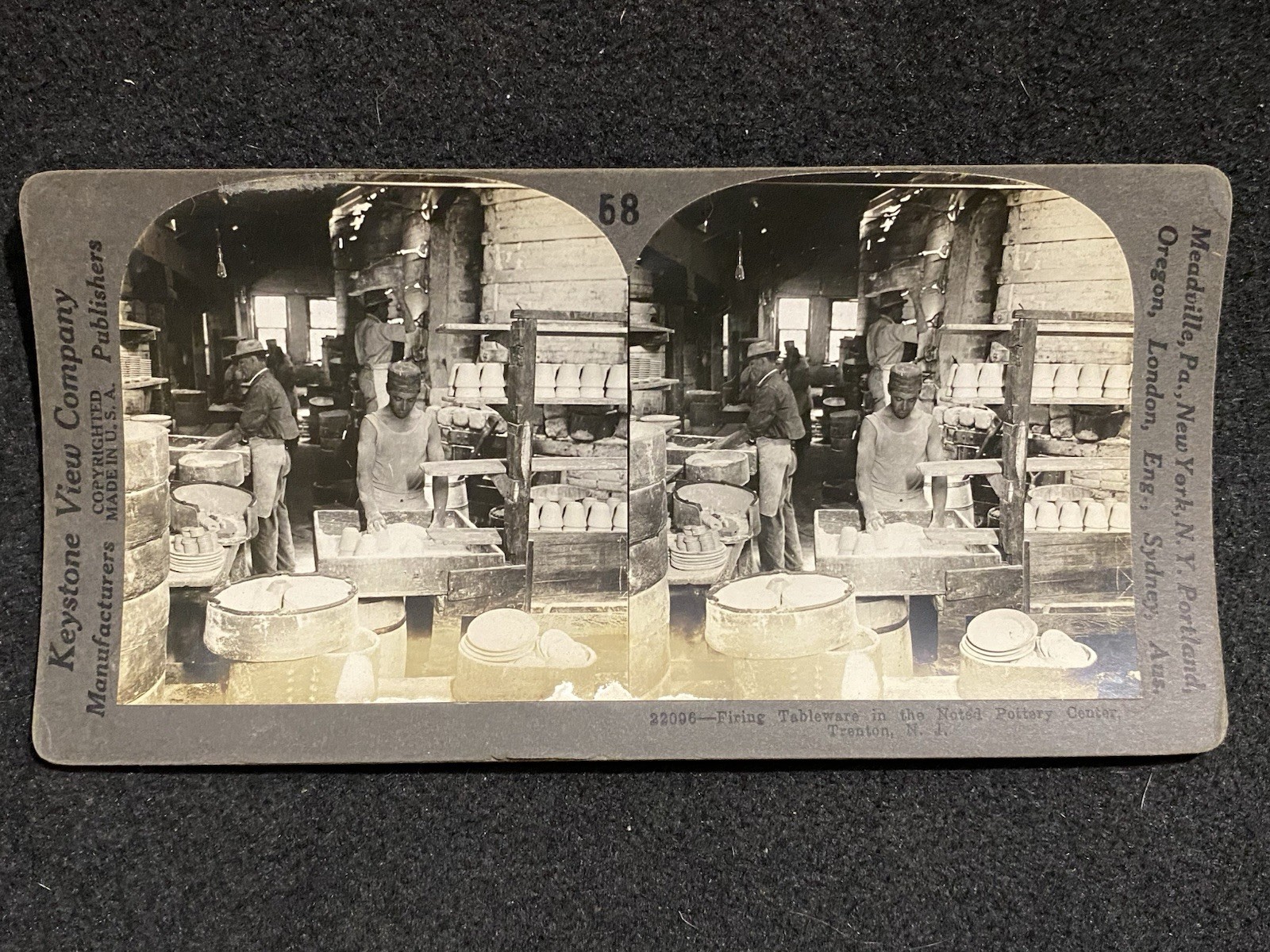 Trenton New Jersey NJ Pottery Factory Antique Stereoview SV Photo