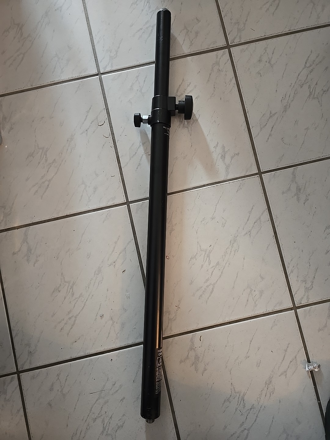 K&M 21337 Adjustable M20 Threaded Speaker Pole - 35.6 to 57-inch - Black