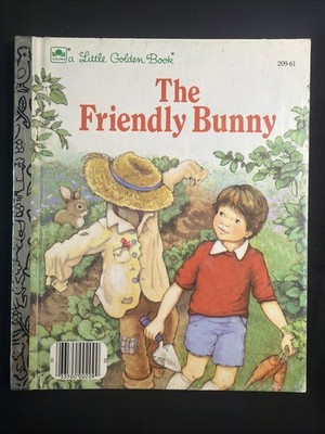 Vintage A Little Golden Book The Friendly Bunny 209-61 1985 #7517